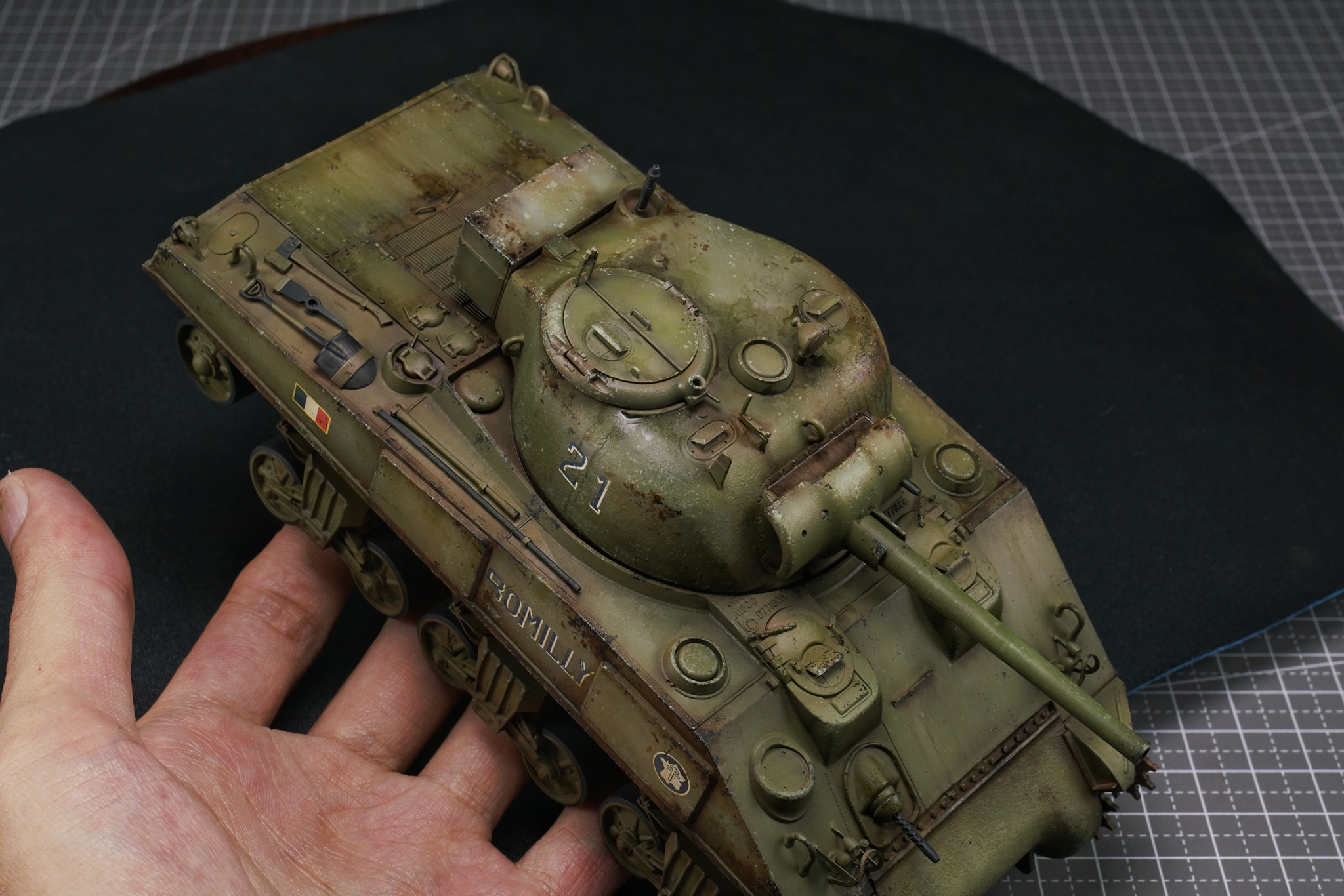 Sherman char maquette